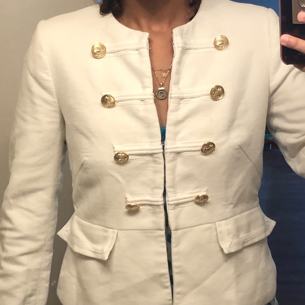 zara off white blazer